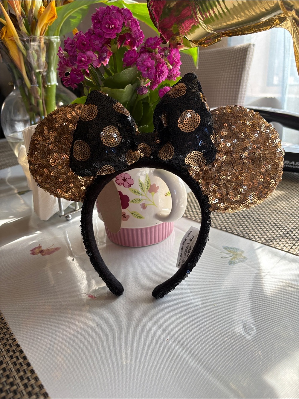 Disney Black and Gold Minnie Mouse Ears